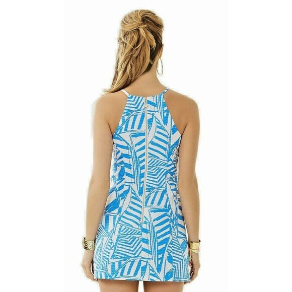 Lilly Pulitzer Annabelle Bay Blue Yacht Sea Rope Shift Dress 12 41662 - Picture 4 of 10